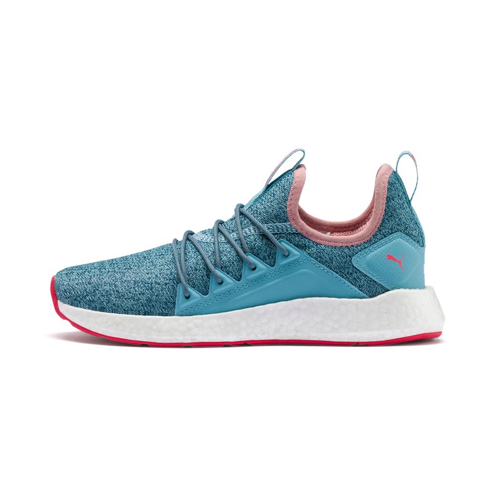 Puma NRGY Neko Knit Fiú Futócipő - Kék Szürke/Korall ( Hungary - OKCSX4378 )